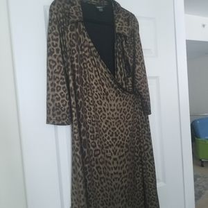 Leopard wrap dress